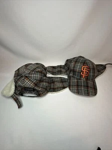 San Francisco SF Giants Hunters Plaid Trapper Faux Fur 2 Flap Down Cap Mütze SGA - Bild 1 von 15