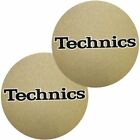 Slipmats Technics Logo Black With White Border On Gold Background 2 Piece