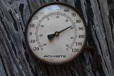 AS IS NOT WORKING 1950s Antique Airguide auto thermometer gauge Vintage