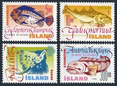 Iceland 856-859,859a, MNH. Mi 886-889,Bl.21. Year of the Ocean. IYO-1998. Fish. - Image 1 of 2
