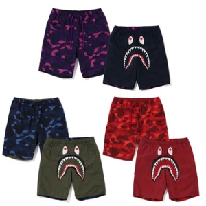 A BATHING APE Men's COLOR CAMO SHARK REVERSIBLE SHORTS 1J30153017 b - Picture 1 of 10