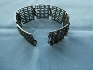 A179-800er Silber Armband Lang 19 cm Breit 2,5 cm Gewicht 39 Gramm - Bild 1 von 13