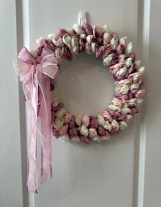 Handmade Spring Wreath for front door NEW and READY TO SHIP - Picture 1 of 6