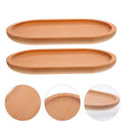 2pcs Wood Rectangular Jewelry Dish Tray Ring Holder-