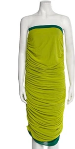 Simon Miller Cosmo grünes Mesh Midikleid Gr. L Neu mit Etikett - Bild 1 von 6