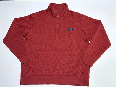 LL Bean выстеганная толстовка 1/4 Snap мужской XL традиционный крой пуловер 509332 - Изображение 1 из 4