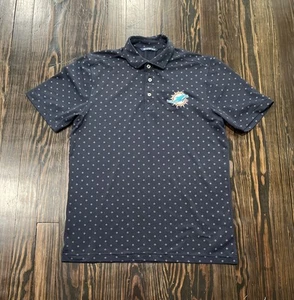Cutter Buck Miami Dolphins Polo Shirt Men’s Small Blue Geometric Poly Spandex - Picture 1 of 4