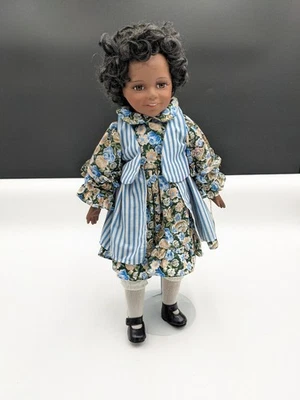 Vintage African American Porcelain Doll Brown Skin - Image 1 of 4