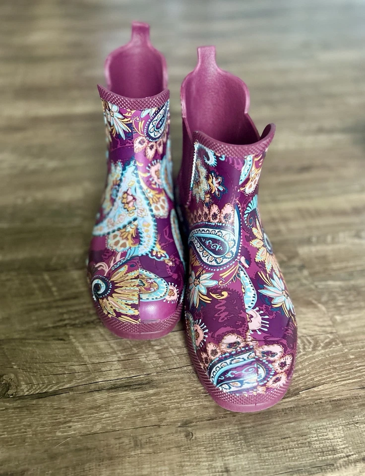 Botas de Lluvia Vera Bradley Talla 9 Por Totes Carson Granate Cachemira Impermeables Foto 1 de 4