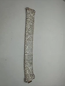 PULSERA PLANA VINTAGE MILOR PLATA ESTERLINA 925 ITALIA 7,25" PULGADAS---26 MM DE ANCHO - Imagen 1 de 9