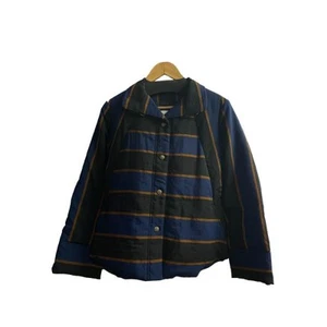IO COMME IOCOMIO SENSO UNICO Border Striped Down Jacket 40 W4 FREE SHIPPING Used - Picture 1 of 6