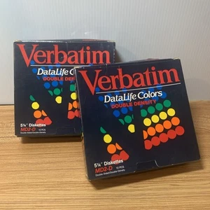 Verbatim DataLife Colors MD2-D 5 ¼” Diskettes, 18 Ct -Used - Afbeelding 1 van 2
