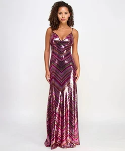 VIOLET WEEKEND Womens Pink Up Open Back Lined Formal Dress Juniors 9\10 - Picture 1 of 4