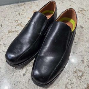 Florsheim Mens Black Leather Slip On Loafers Comfortech Ortholite Dress Shoes8.5 - Picture 1 of 10