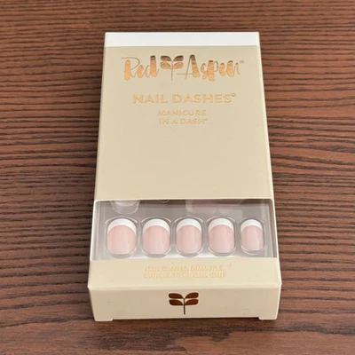 Red Aspen - Nail Dashes Press-On Nails (Nell's French Tip, Short Square) - Image 1 of 4