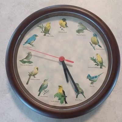 Reloj de pared de cuarzo DME Ltd Audubon Singing Bird 1998 12 pájaros cantores probado... Foto 1 de 4