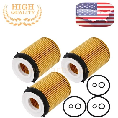 3Pcs Oil Filter For Mercedes-Benz SLK300 A220 GLA250 GLC350e A2701800109 1991CC Foto 1 de 4