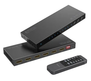 4K 60Hz HDMI Matrix 4x2, PORTTA 4 in 2 Out Switch Splitter with Toslink New Open - Bild 1 von 10