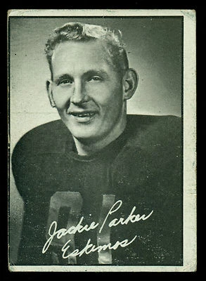 1961 TOPPS CFL FOOTBALL #39 JACKIE PARKER VG EDMONTON ESKIMOS Mississippi State - Image 1 of 2