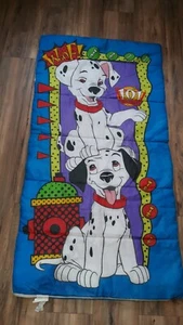 Walt Disney's 101 Dalmatians Child's Slumber Sleeping Bag 55"x29" Vintage 90s - Picture 1 of 9