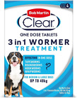 Bob Martin Clear | 3 in 1 Wormer Tablets for Small, Medium & Large Dogs up to |