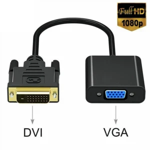 1080p DVI-D 24+1 Pin Male to VGA 15Pin Female Active Cable Adapter Converter - Picture 1 of 6