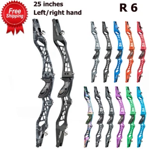 25" Recurvebogen Riser Aluminiumlegierung 6061-T6 gleiche Farbe Holzgriff RH Bogenschießen - Bild 1 von 22