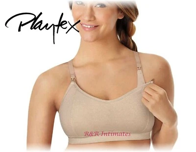 Playtex Nursing Low-Impact Wirefree Sports Bra US3010, Nude Heather, Small - Image 1 of 4