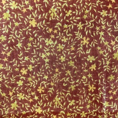 New Orange Yellow Tiny Flowers Fabric 4 yds Cotton Calico Quilt Material Prairie - Image 1 of 4