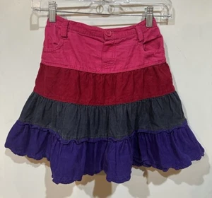 The Children’s Place Girls Pinks, Purple & Gray Ruffled Midi Skirt Size 8 - Picture 1 of 9