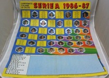 Raro Poster Inserto con Figurine Campionato Calcio Serie A 1986-87 - Maradona