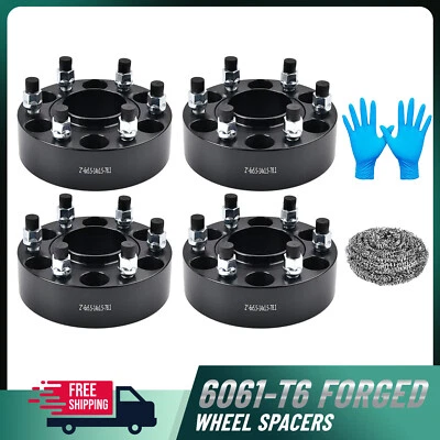 (4) 2" Inch 6x5.5 Hubcentric Wheel Spacers For Chevy Silverado 1500 GMC Sierra - Image 1 of 4