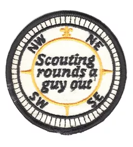 BSA Boy Scout Patch - "Scouting Rounds a Guy Out" - points of the compass - Picture 1 of 1