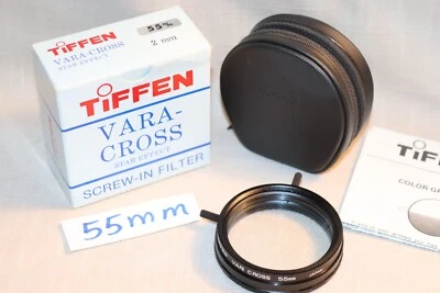 New TIFFEN 55mm VARA-Vari CROSS Screen FILTER Japan 55mm PARALLEL SCREENS Varied - Image 1 of 4