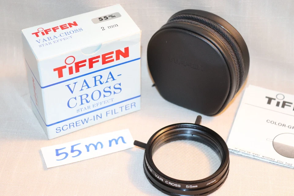 New TIFFEN 55mm VARA-Vari CROSS Screen FILTER Japan 55mm PARALLEL SCREENS Varied - Image 1 of 4