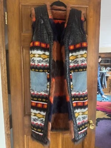 Diesel long faux fur reversible vest SIZE - XXS Never worn - Picture 1 of 8