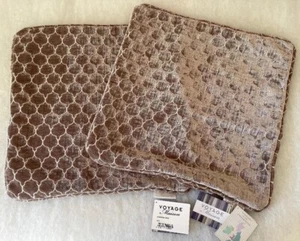SALE! NEW Voyage Velvet beige / light brown cushion cases 43 x 43cm. 2 available - Picture 1 of 2