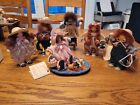 Lot Of 6 Lizzie High Longaberger Wooden Dolls with Tags