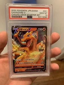 PSA 10 GEMA COMO NUEVA Charizard V 019/189 Oscuridad En llamas HOLO RARA Tarjeta de Pokémon - Imagen 1 de 5