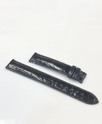 Genuine New Cartier 15mm x 14mm Black Leather Crocodile Band Strap - Image 1 of 3