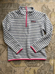 Vineyard Vines Striped Design Quarter Zip - Picture 1 of 8
