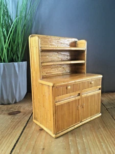 MINI VINTAGE MATCHSTICK SCRATCH BUILT MODEL WELSH DRESSER DOLLS HOUSE FURNITURE - Picture 1 of 9