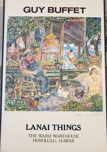Guy Buffet Hand Signed Lithograph Picture "Peaceful Afternoon at Auntie's Lanai - Picture 1 of 14