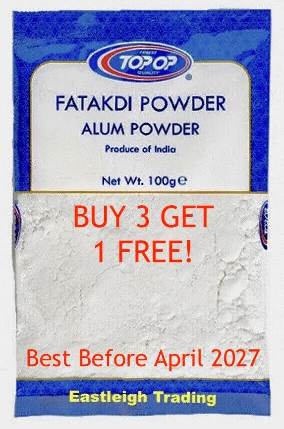 *BUY 3 GET 1 FREE* 1 X 100G PACK ALUM POWDER **NEW STOCK** - Image 1 of 1