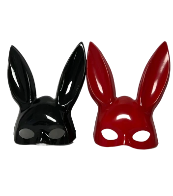 Rabbit Ears Mask Fancy Dress Costume Xmas Party Cute Bunny Shiny Mask Cosplay - Image 1 of 4