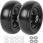 (2-Pack) 9X3.50-4” Flat Free Lawnmower Tire and Wheel Assemblies - PU Tire on Wh