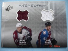 2001-02 Upper Deck (NHL SPX) "Dual Hidden Treasures" # DT-HB M.Hejduk & R.Blake!