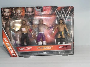 2015 WWE WWF Mattel NXT Superstars 3 Wrestling Figures Set Breeze Neville KMart - Picture 1 of 3