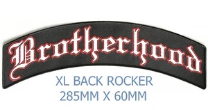 LARGE BACK ROCKER BROTHERHOOD PATCH JACKET HELMET MASK CYCLE HARLEY HONDA BOOT - Bild 1 von 1