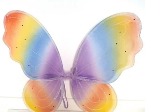 NUEVO Arco Iris Brillo Red Hada Alas Adulto Niños Fiesta Gallina Hacer Vestido Elegante - Imagen 1 de 1